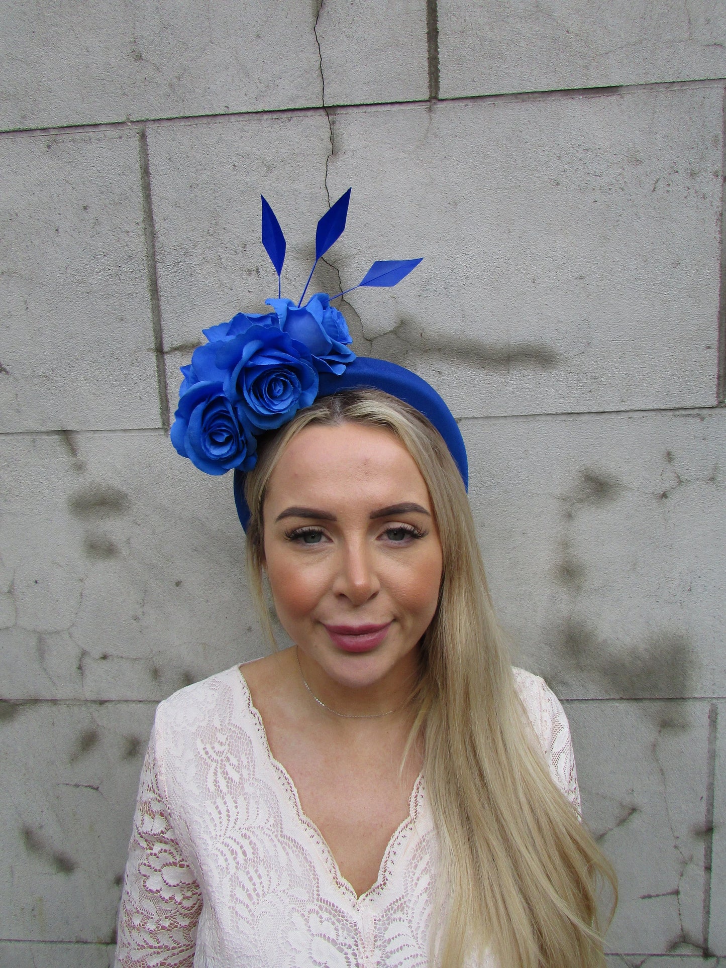 Royal Blue Floral Fascinator