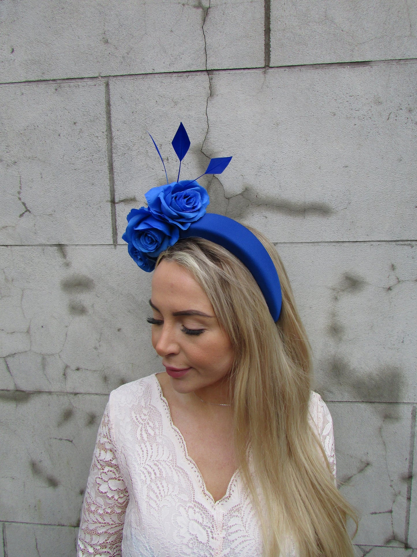 Royal Blue Floral Fascinator