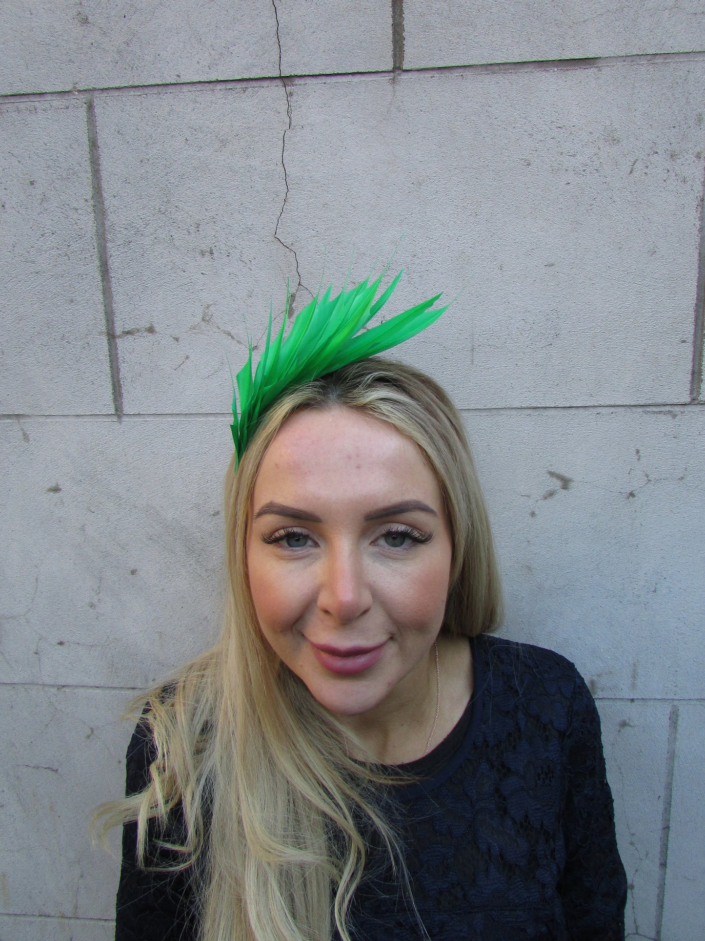 Emerald Green Feather Fascinator