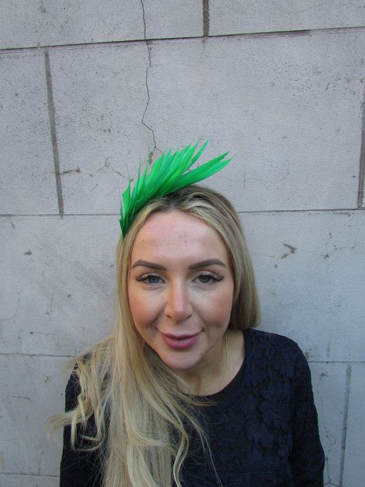 Emerald Green Feather Fascinator