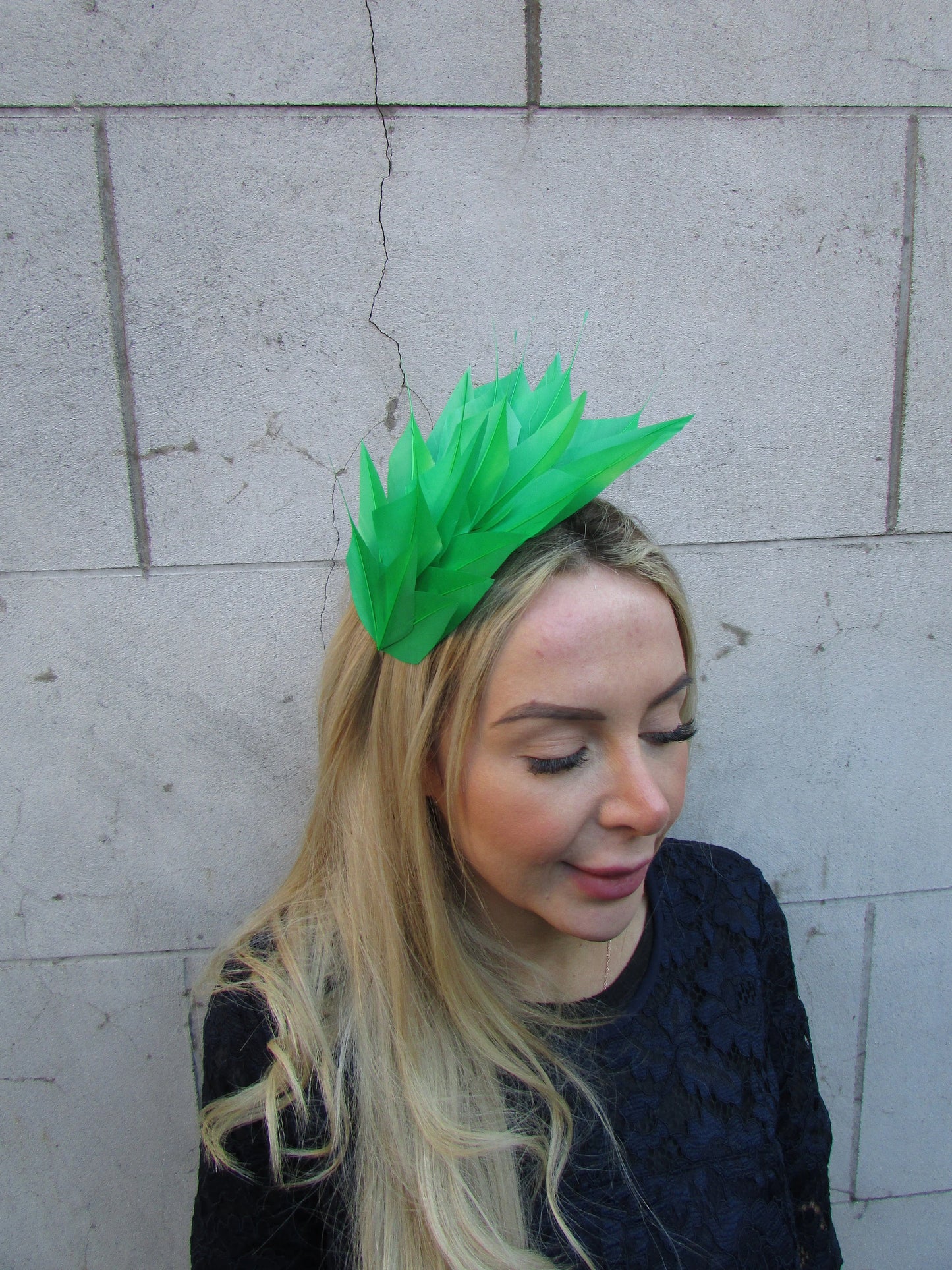 Emerald Green Feather Fascinator