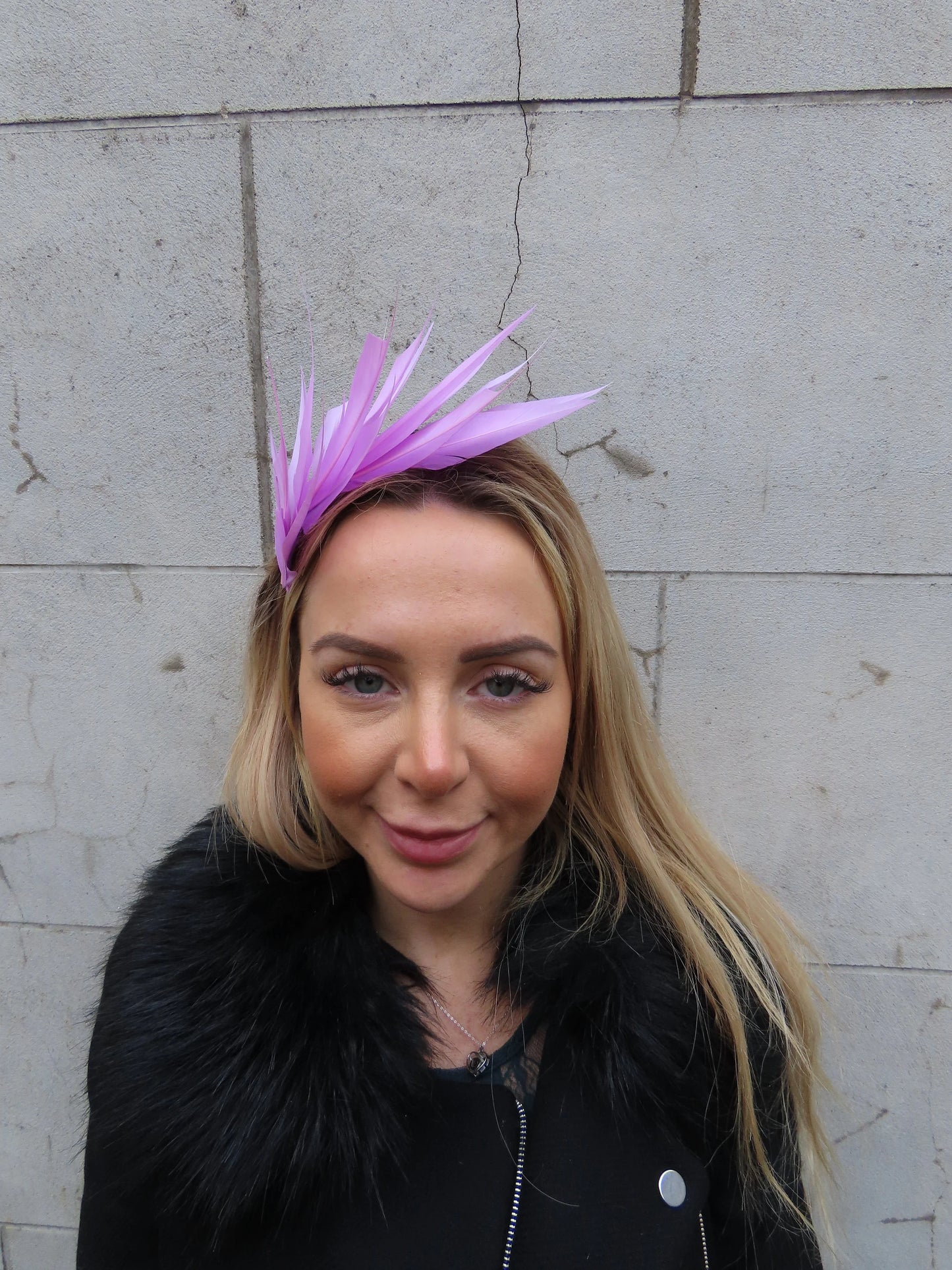 Lilac Feather Fascinator
