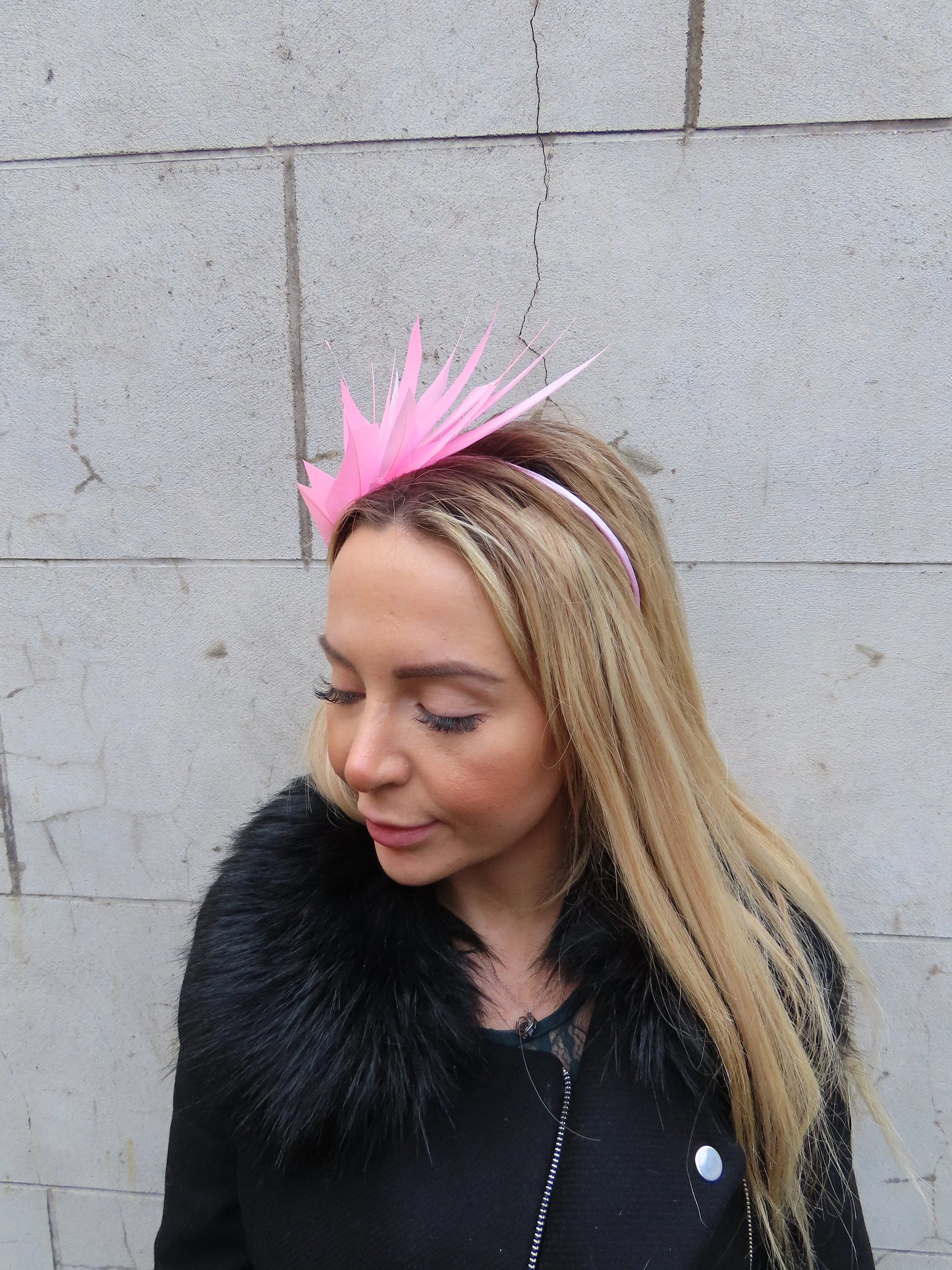 Baby Pink Feather Headpiece