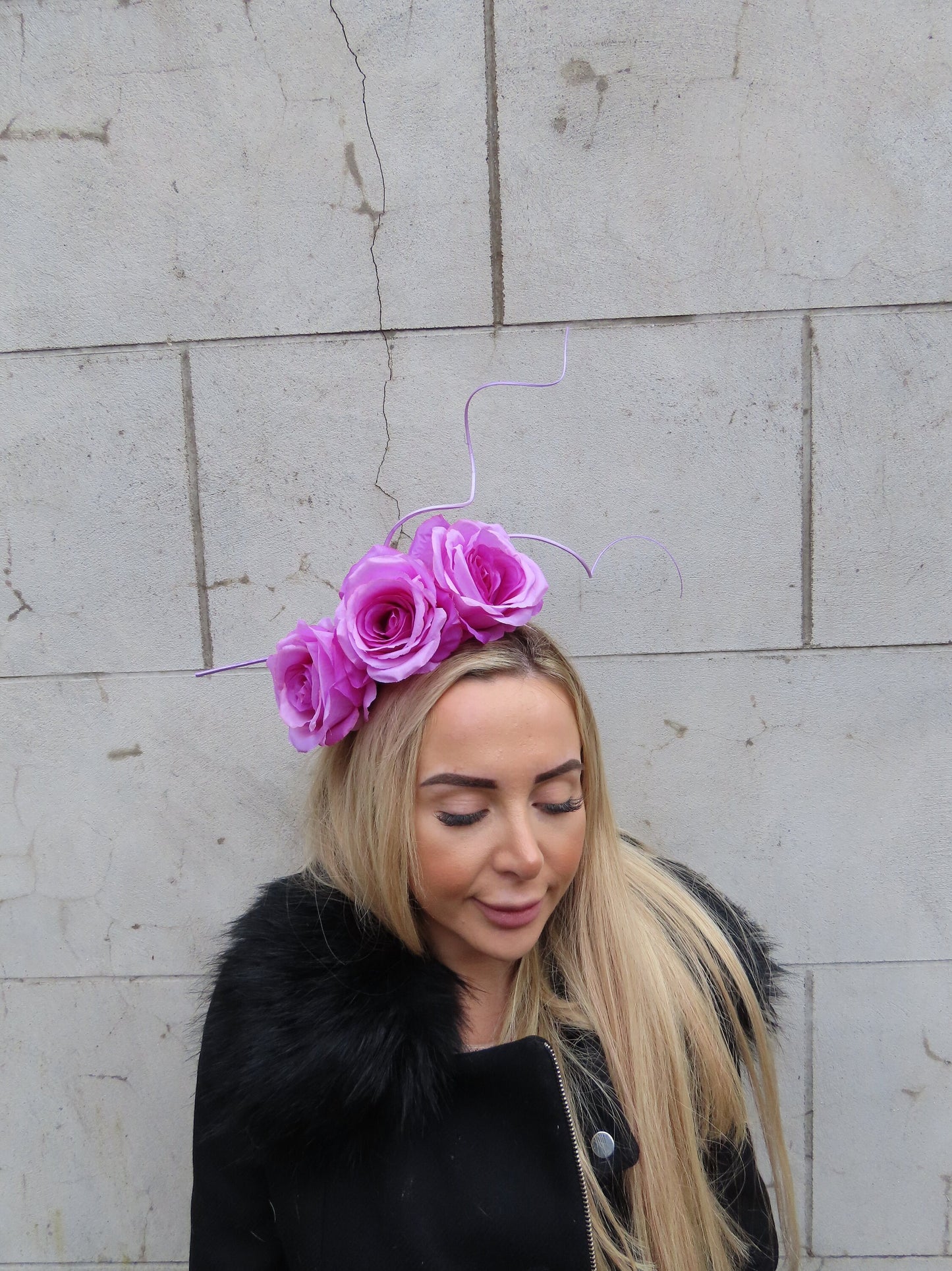 Lilac Rose Flower Headpiece