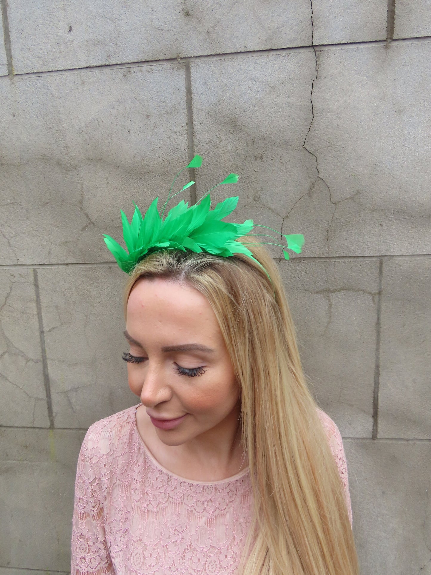 Emerald Green Feather Fascinator