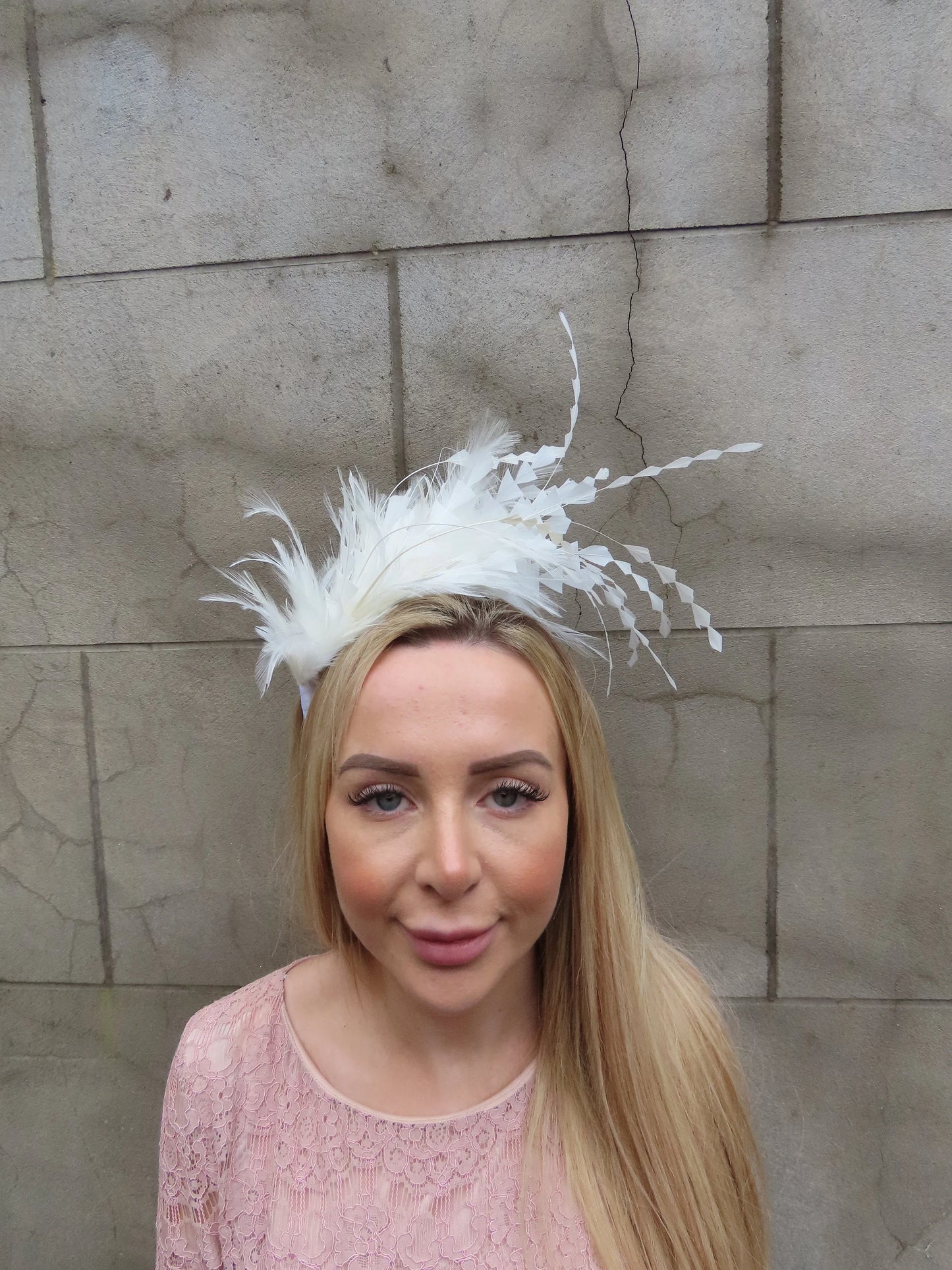 Large White Feather Headpiece ps-2