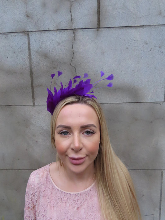 Cadbury Purple Feather Fascinator