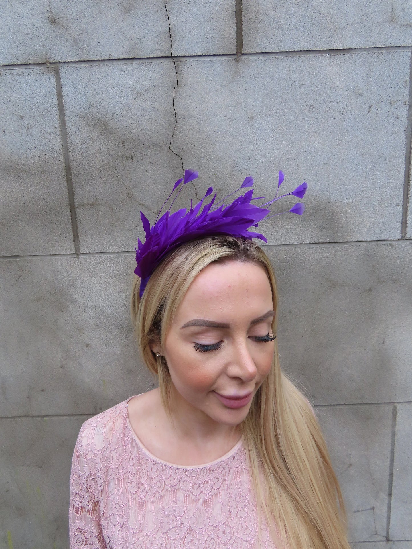 Cadbury Purple Feather Fascinator