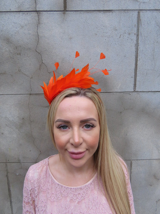 Orange Feather Headpiece ps-15