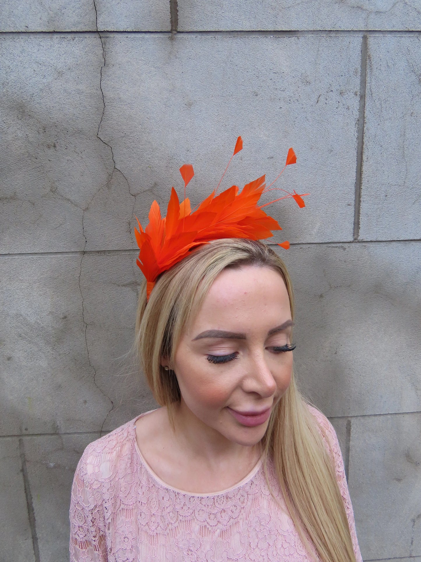 Orange Feather Headpiece ps-15