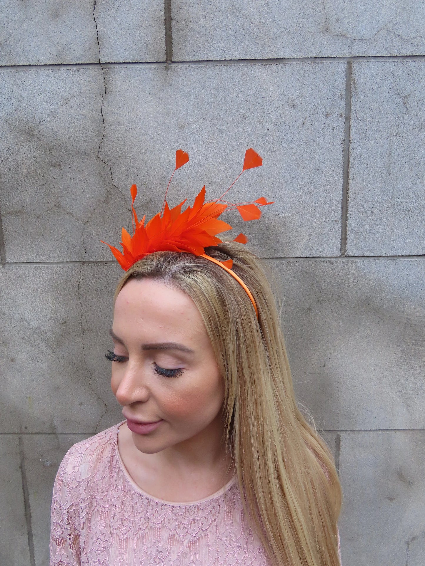 Orange Feather Headpiece ps-15