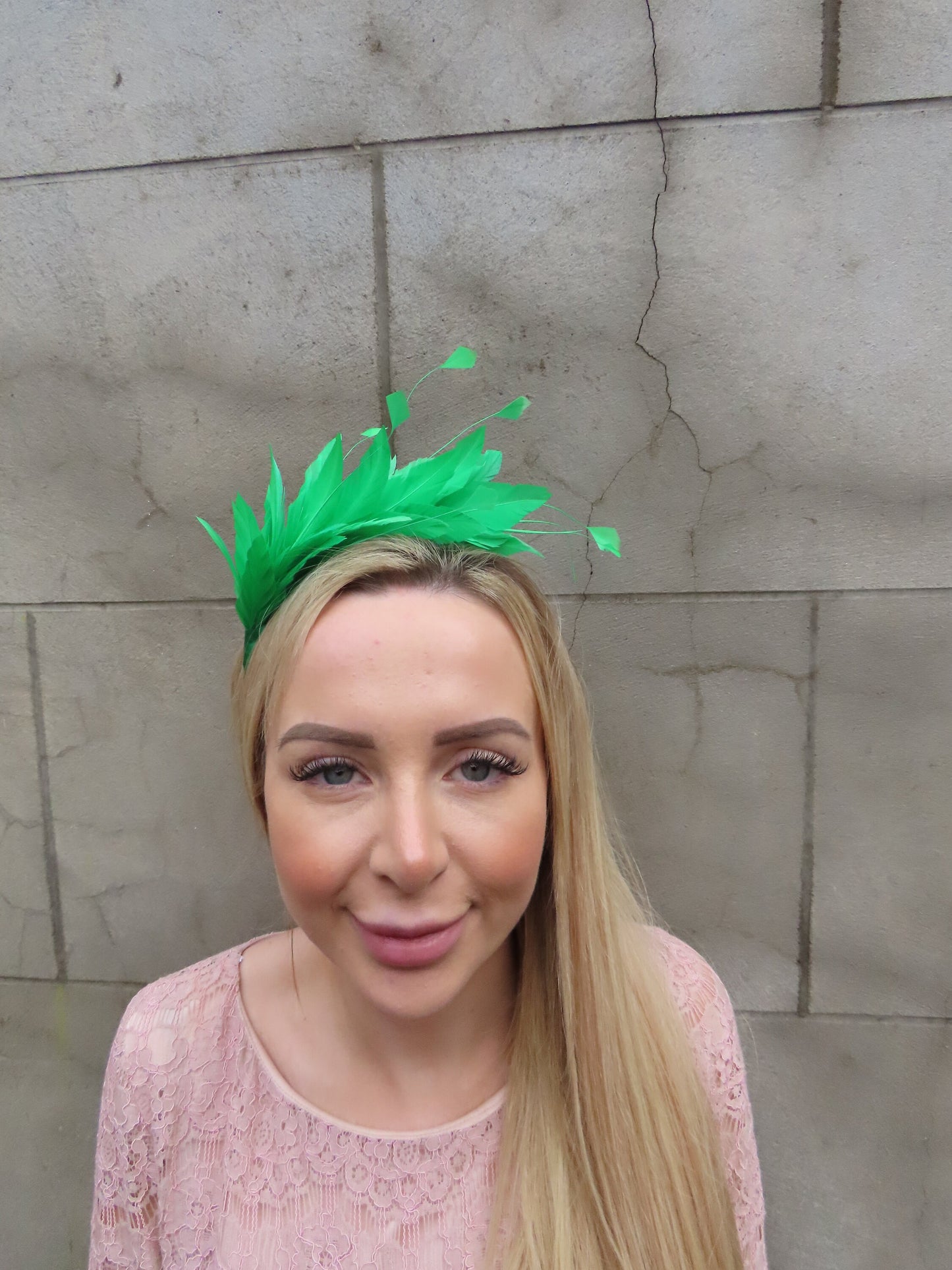 Emerald Green Feather Fascinator