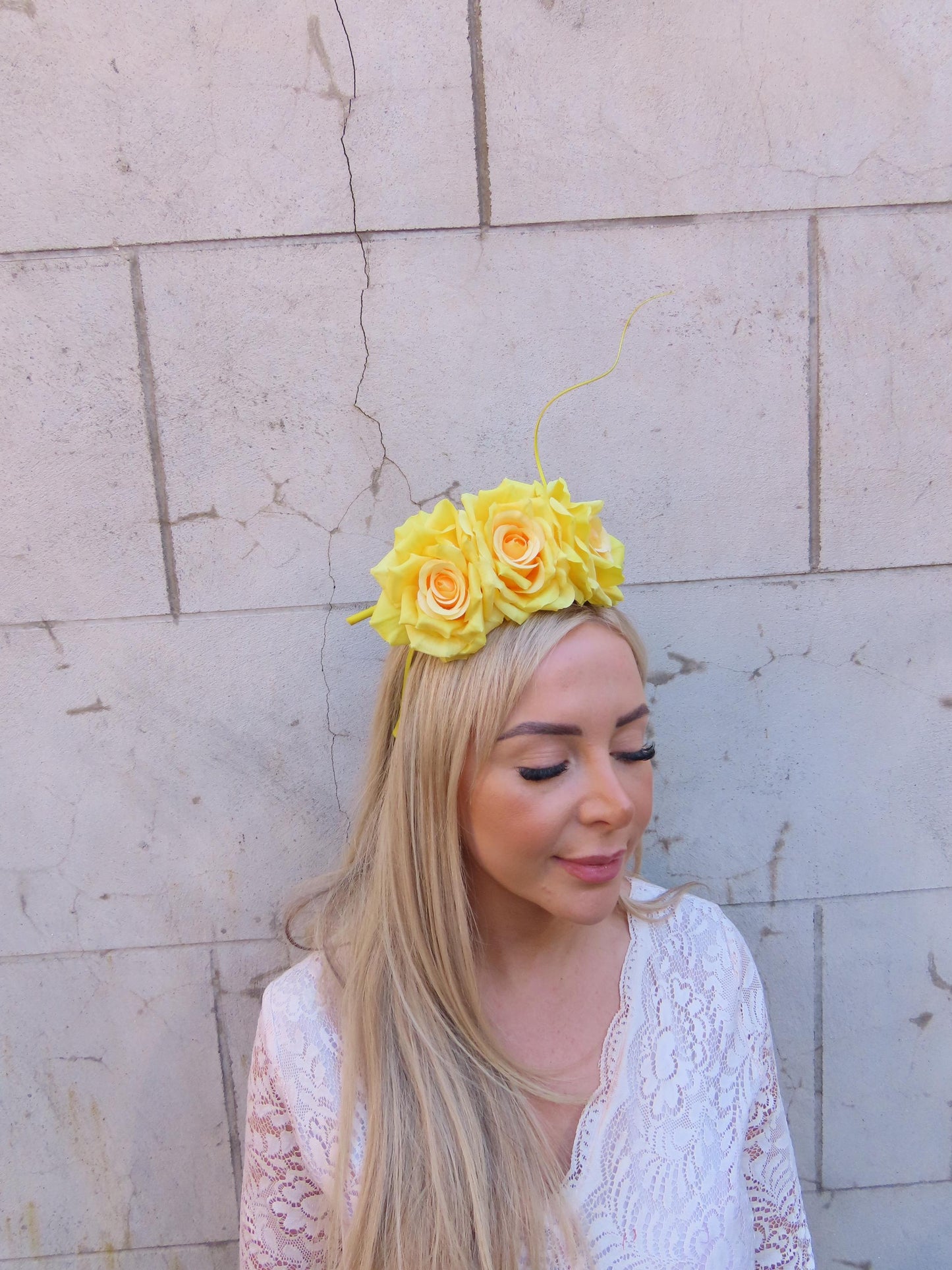 Yellow Rose Flower Headpiece