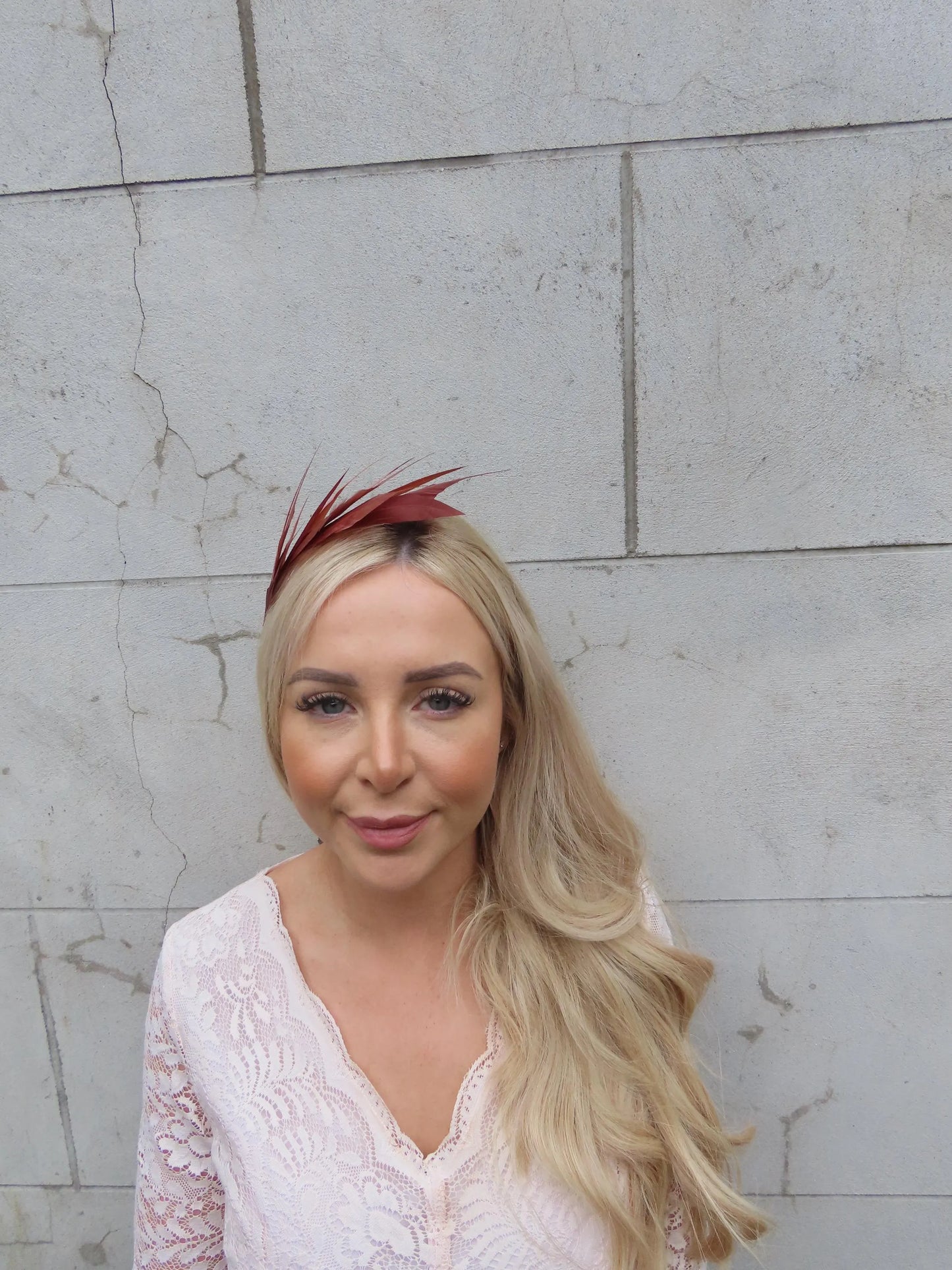 Brown Feather Fascinator on a Thin Headband