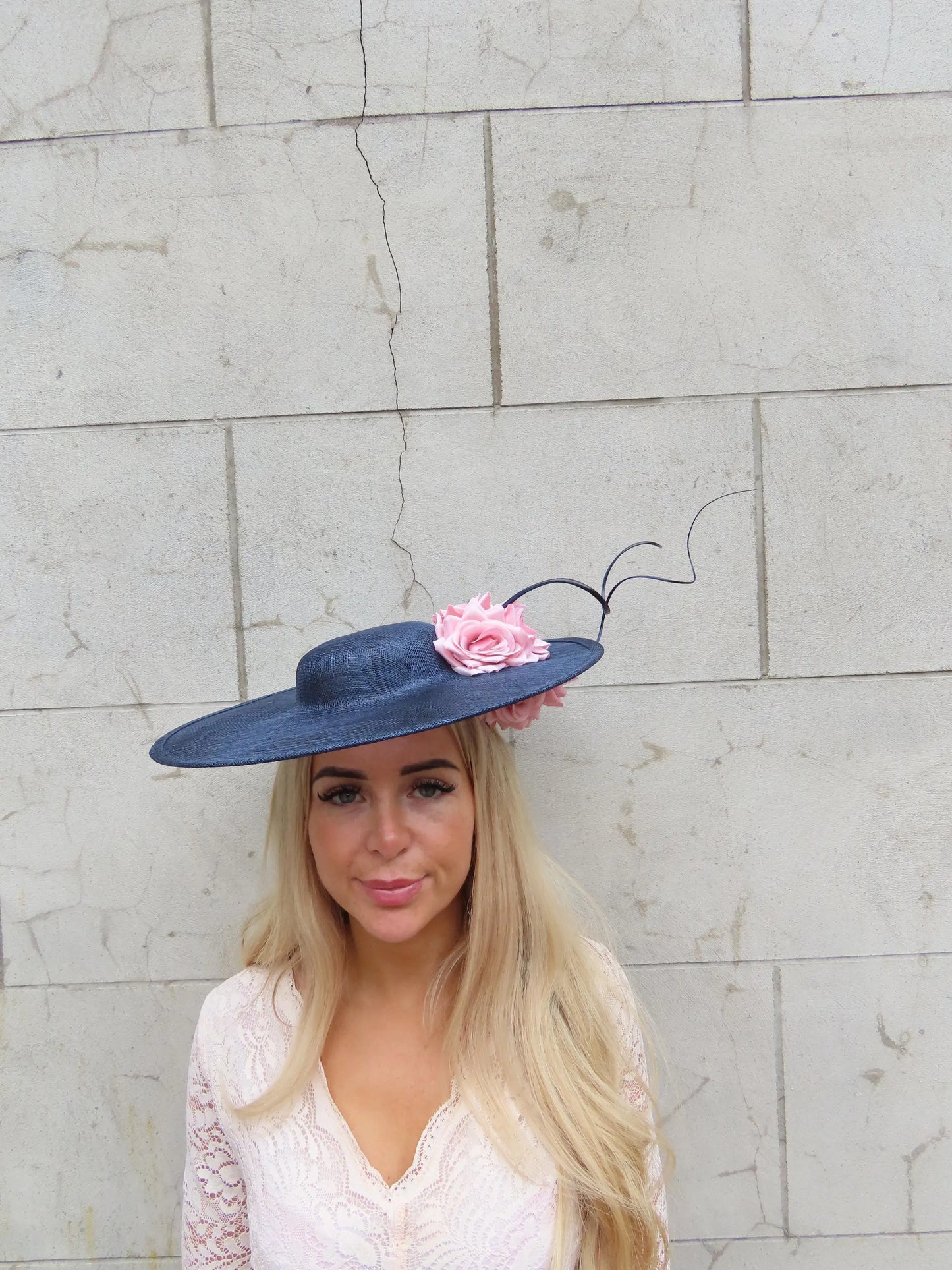 Navy and Blush Pink Floral Hatinator
