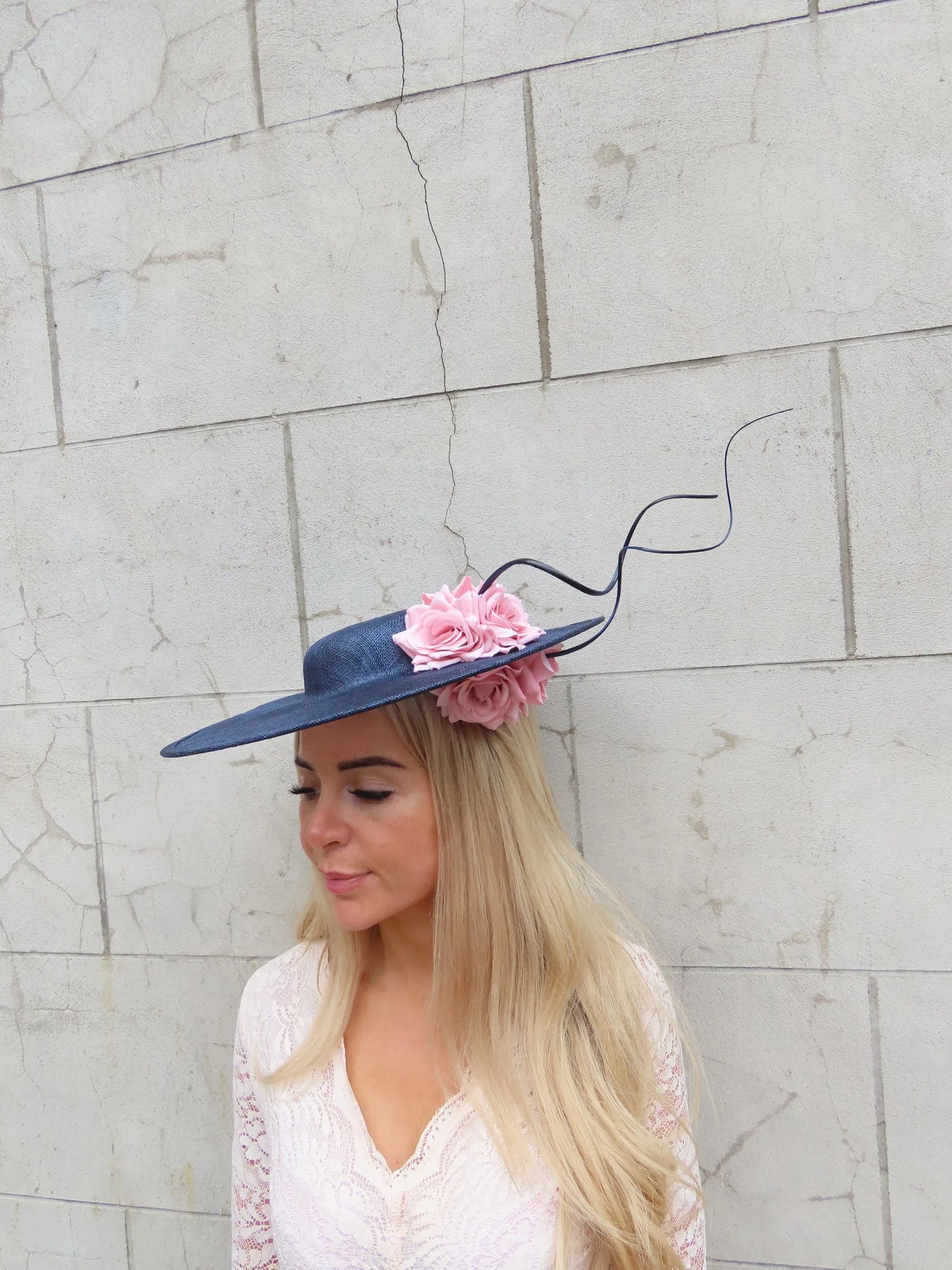Navy and Blush Pink Floral Hatinator