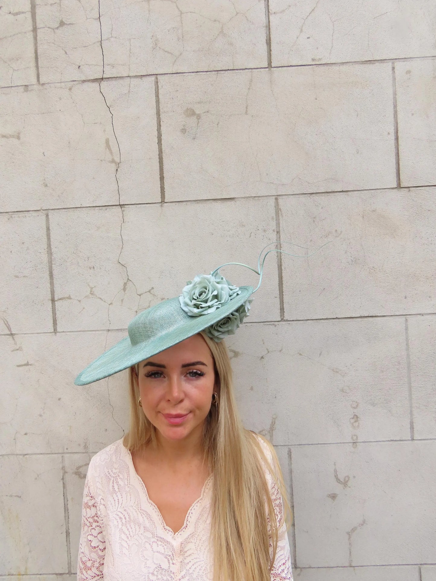 Large Sage Flower Boater Hatinator