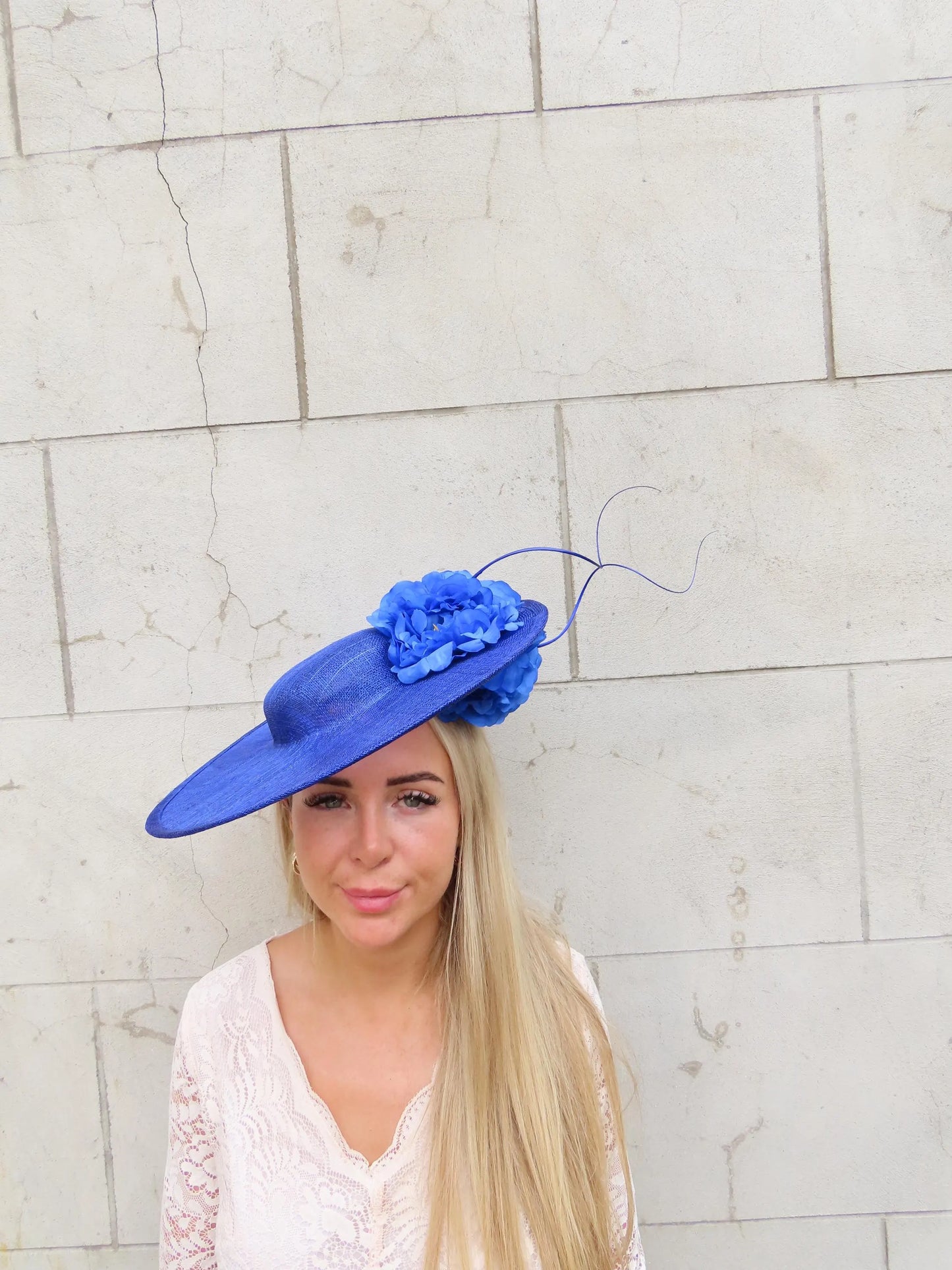 Royal Blue Boater Hat Fascinator