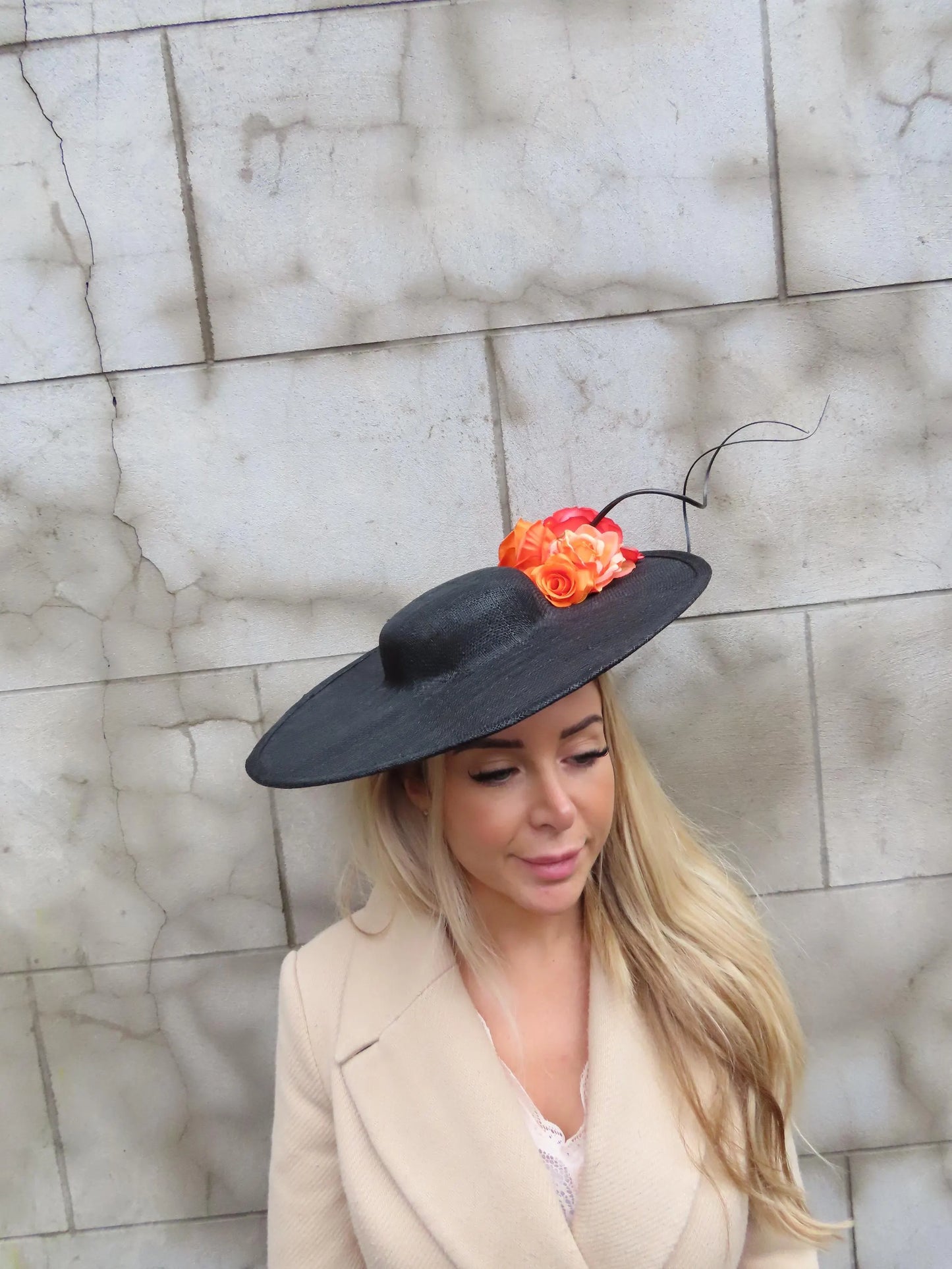 Black & Orange Floral Hatinator