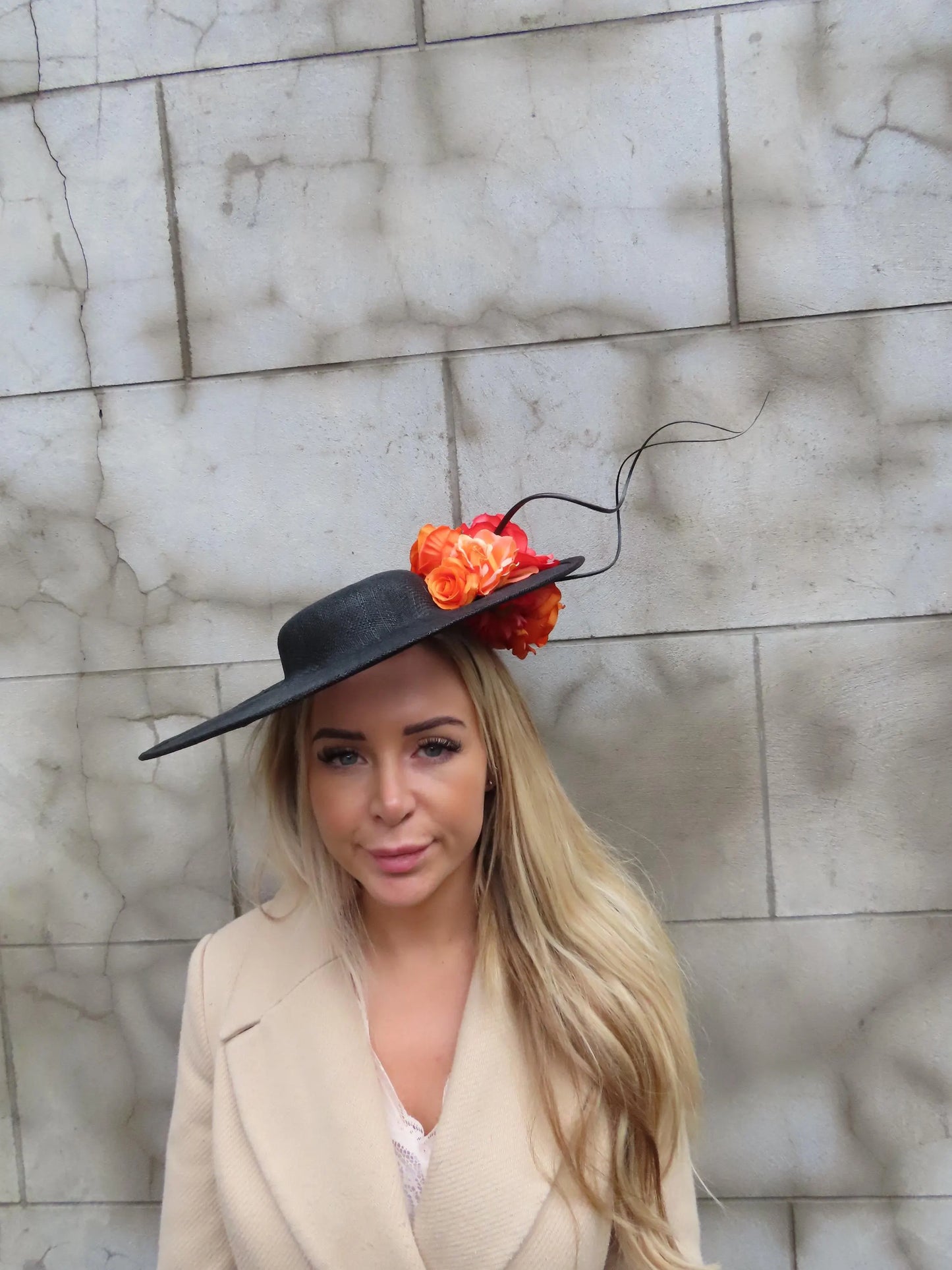 Black & Orange Floral Hatinator