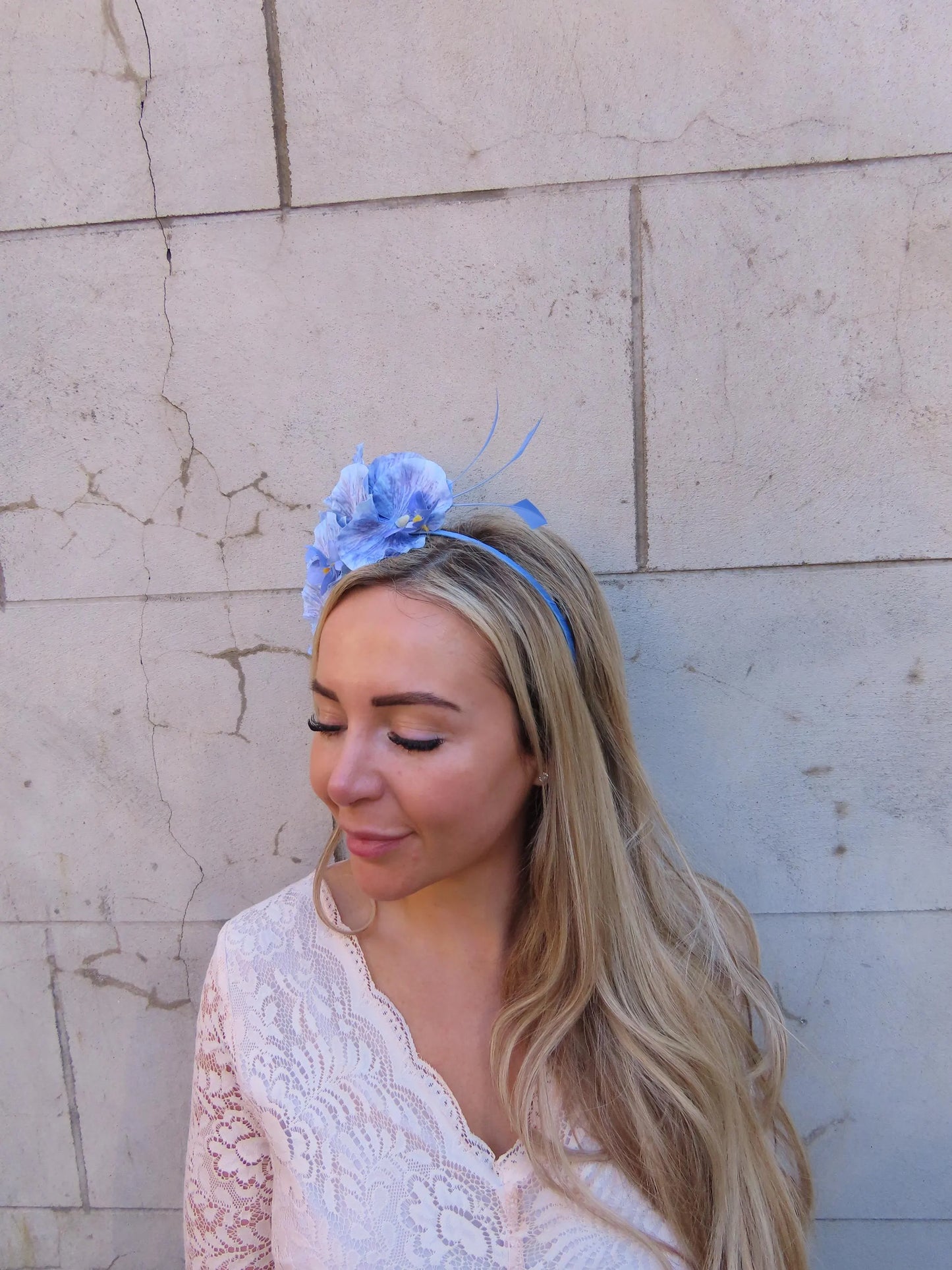Cornflower Blue Orchid Fascinator