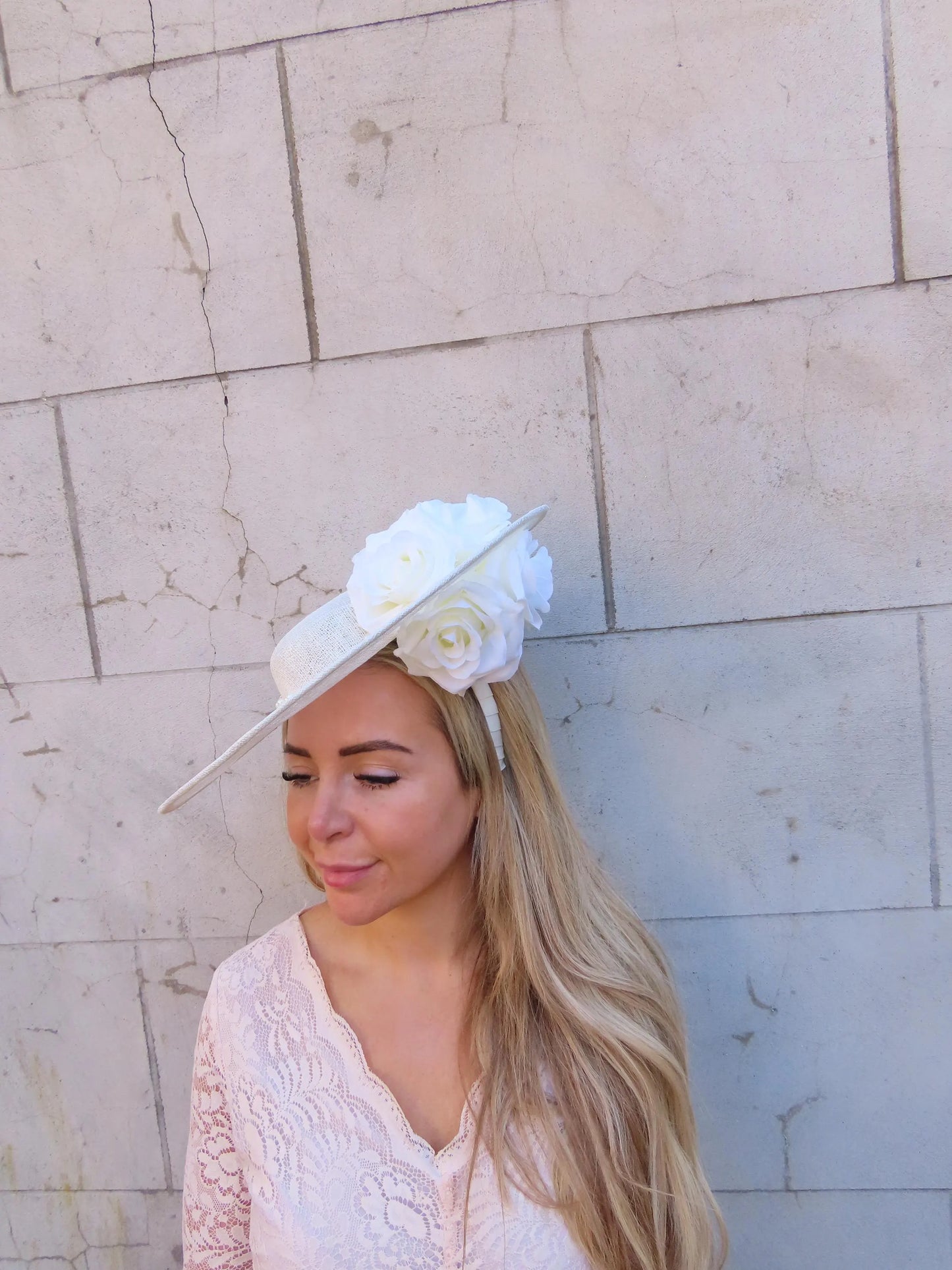 Cream Pearl Large Hat