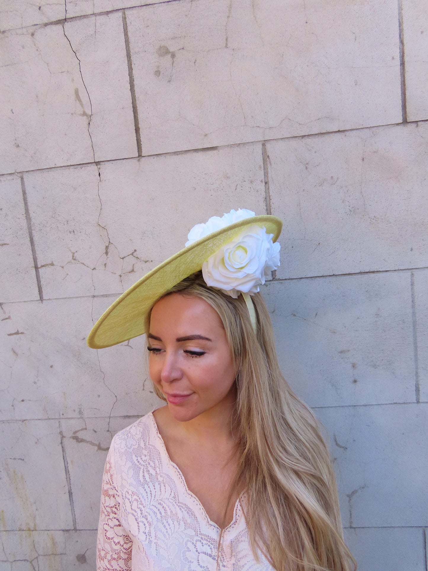 Lemon & Cream Pearl Boater