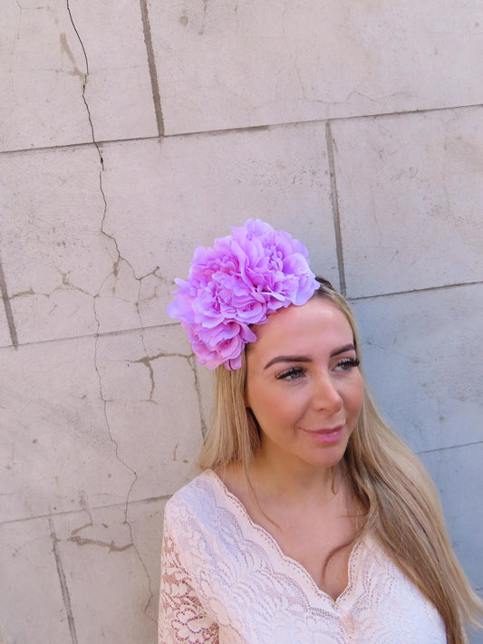 Large Lilac Peony Headpiece