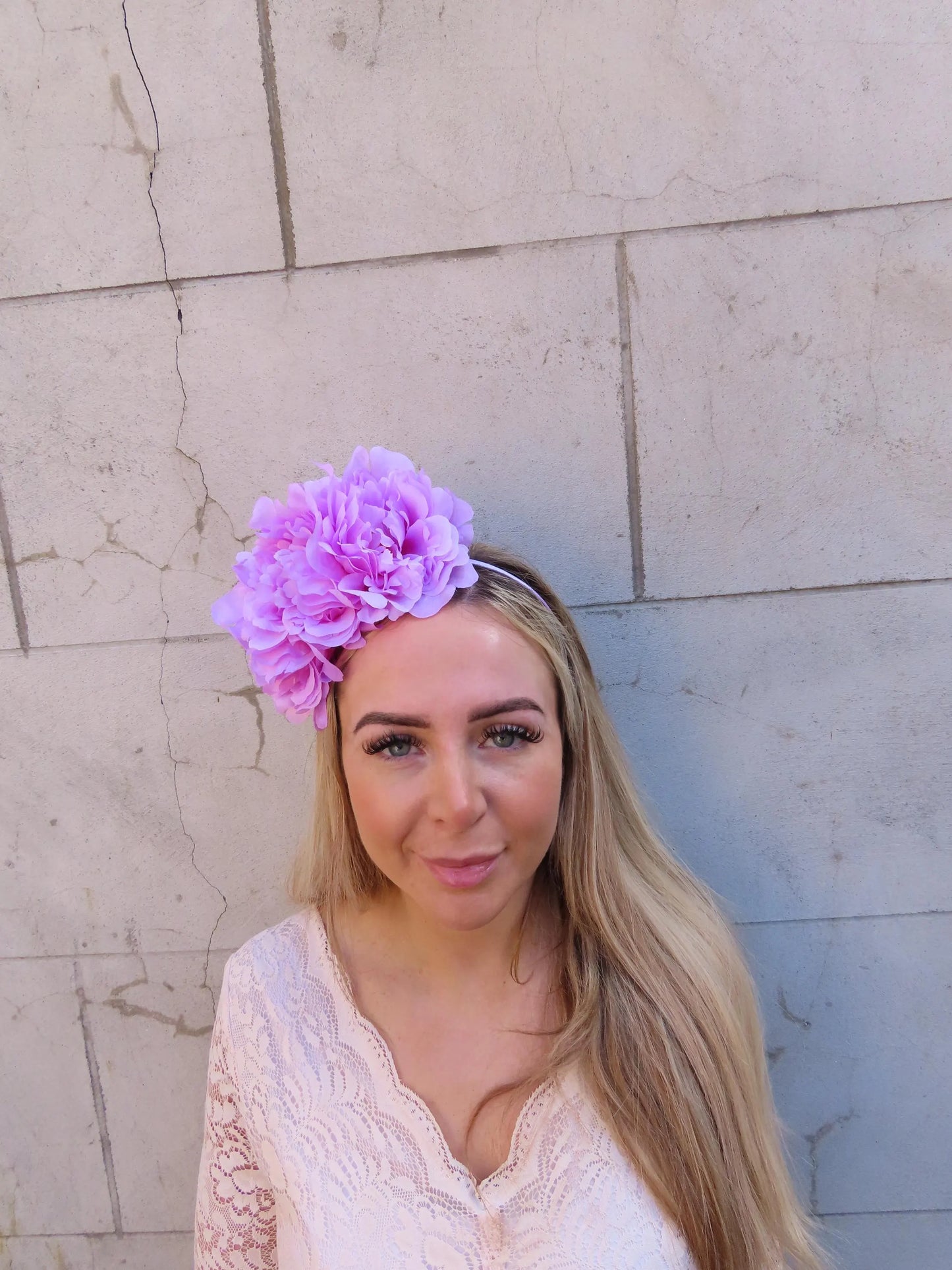 Large Lilac Peony Headpiece