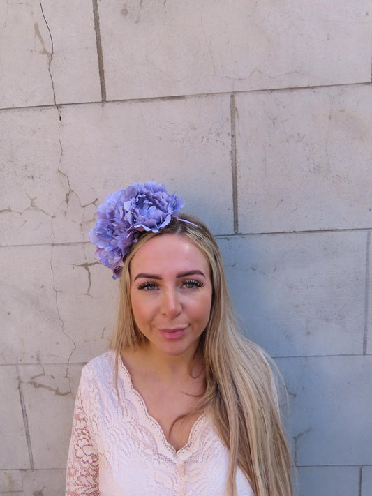 Large Lavender Peony Flower Headpiece