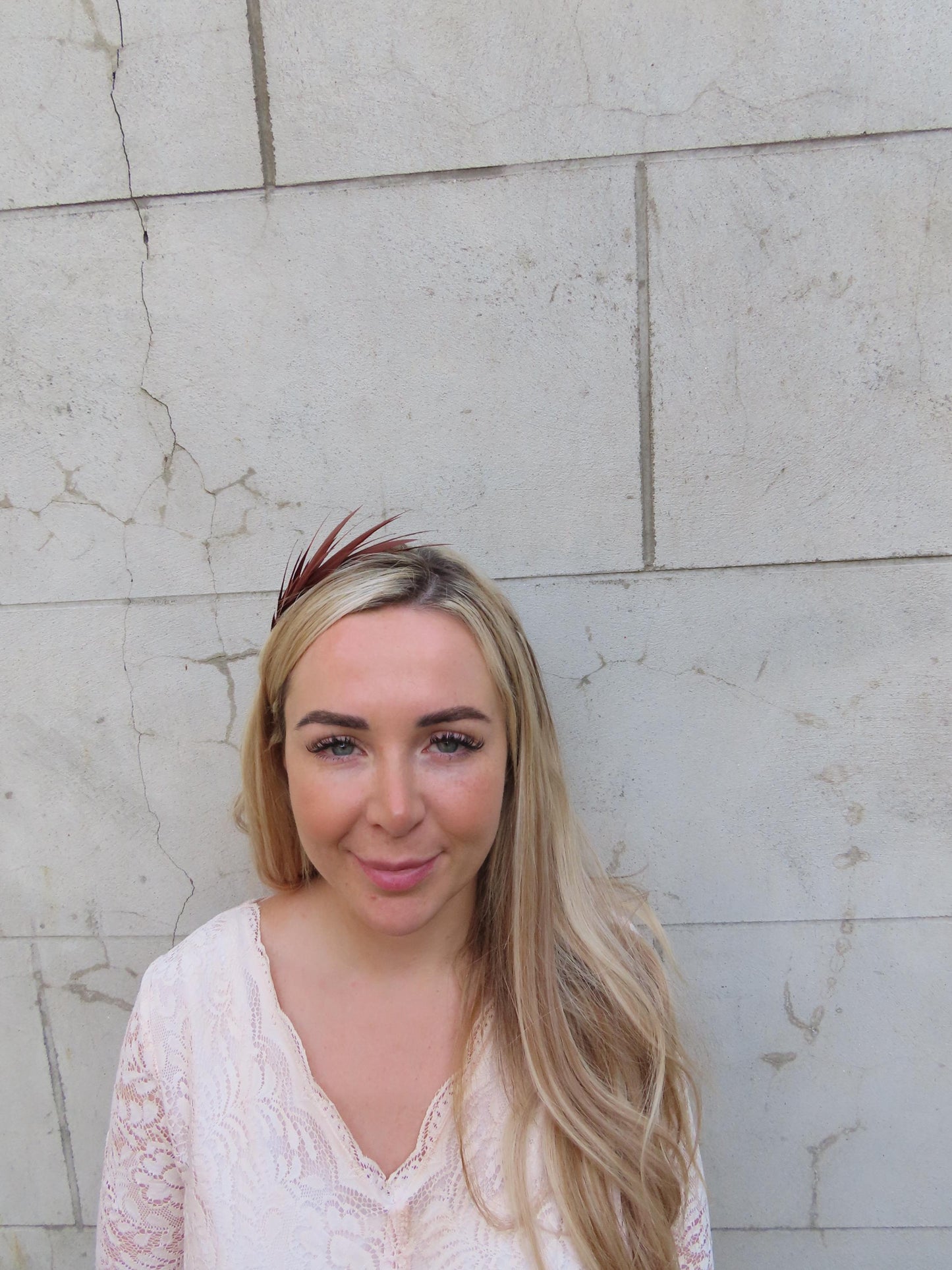 Brown Feather Fascinator Headband