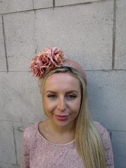 Nude Floral Fascinator Headband
